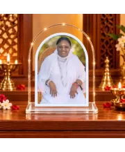 Maa Amritanandamayi L Shape Acrylic Showpiece 3 X 3.5 Inch For Home, Office And Car (F176502)