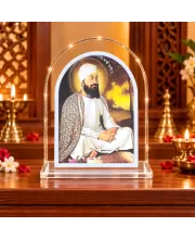 Guru Nanak Ji L Shape Acrylic Showpiece 3 X 3.5 Inch For Home, Office And Car (F176505)