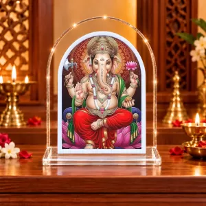 Lord Ganesha L Shape Acrylic Showpiece 3 X 3.5 Inch For Home, Office And Car (F176506) Lord Ganesha L Shape Acrylic Showpiece 3 X 3.5 Inch For Home, Office And Car (F176506)