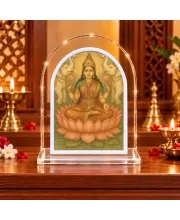 Goddess Lakshmi L Shape Acrylic Showpiece 3 X 3.5 Inch For Home, Office And Car (F176507)