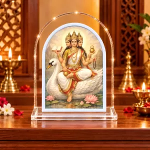 Mata Gayatri L Shape Acrylic Showpiece 3 X 3.5 Inch For Home, Office And Car (F176508) Mata Gayatri L Shape Acrylic Showpiece 3 X 3.5 Inch For Home, Office And Car (F176508)