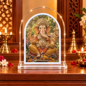 Lord Ganesha L Shape Acrylic Showpiece 3 X 3.5 Inch For Home, Office And Car (F176509) Lord Ganesha L Shape Acrylic Showpiece 3 X 3.5 Inch For Home, Office And Car (F176509)