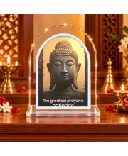 Buddha L Shape Acrylic Showpiece 3 X 3.5 Inch For Home, Office And Car (F176512)