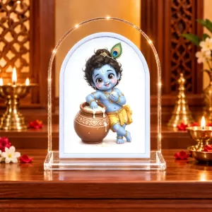 Lord Krishna L Shape Acrylic Showpiece 3 X 3.5 Inch For Home, Office And Car (F176513) Lord Krishna L Shape Acrylic Showpiece 3 X 3.5 Inch For Home, Office And Car (F176513)