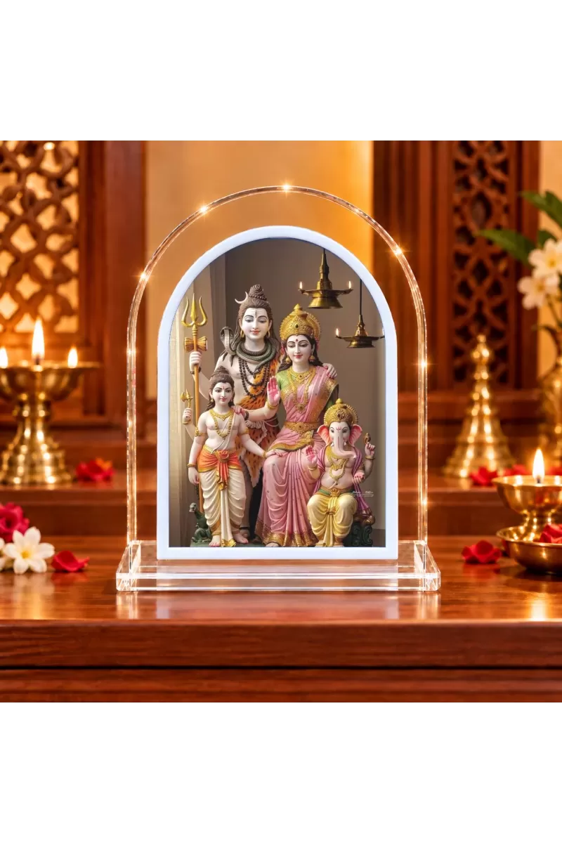 Lord Shiv L Shape Acrylic Showpiece 3 X 3.5 Inch For Home, Office And Car (F176518)