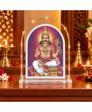 Lord Muneeswaran L Shape Acrylic Showpiece 3 X 3.5 Inch For Home, Office And Car (F176521)