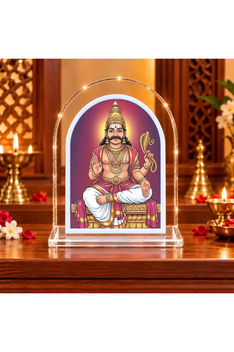 Lord Muneeswaran L Shape Acrylic Showpiece 3 X 3.5 Inch For Home, Office And Car (F176521)