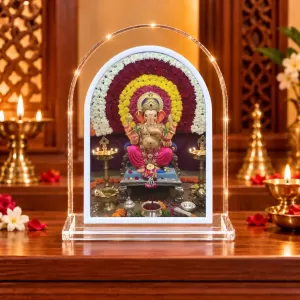 Lord Ganesha L Shape Acrylic Showpiece 3 X 3.5 Inch For Home, Office And Car (F176522) Lord Ganesha L Shape Acrylic Showpiece 3 X 3.5 Inch For Home, Office And Car (F176522)