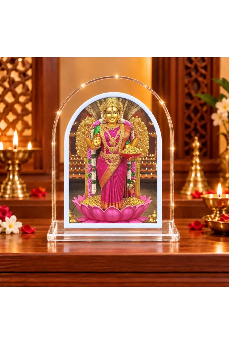 Goddess Lakshmi L Shape Acrylic Showpiece 3 X 3.5 Inch For Home, Office And Car (F176523)