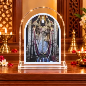 Lord Venkateswara L Shape Acrylic Showpiece 3 X 3.5 Inch For Home, Office And Car (F176526)