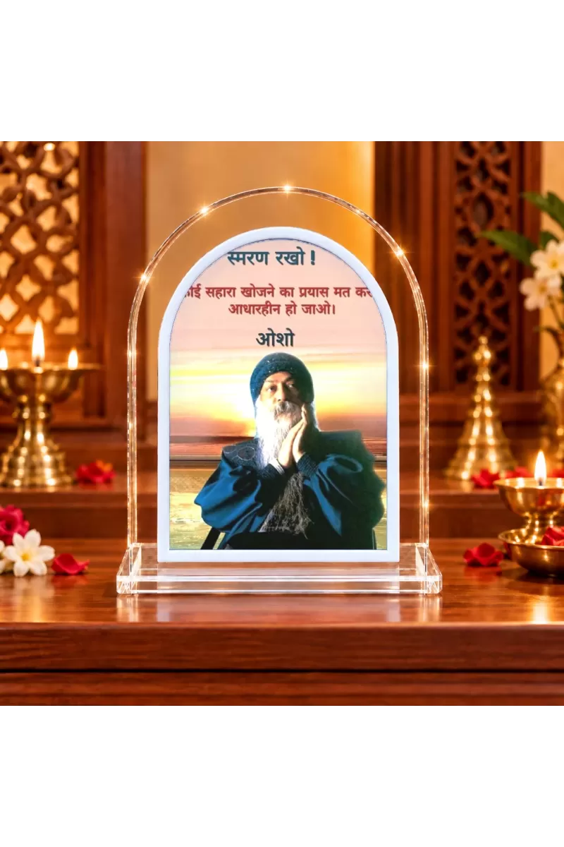 Osho L Shape Acrylic Showpiece 3 X 3.5 Inch For Home, Office And Car (F176529)