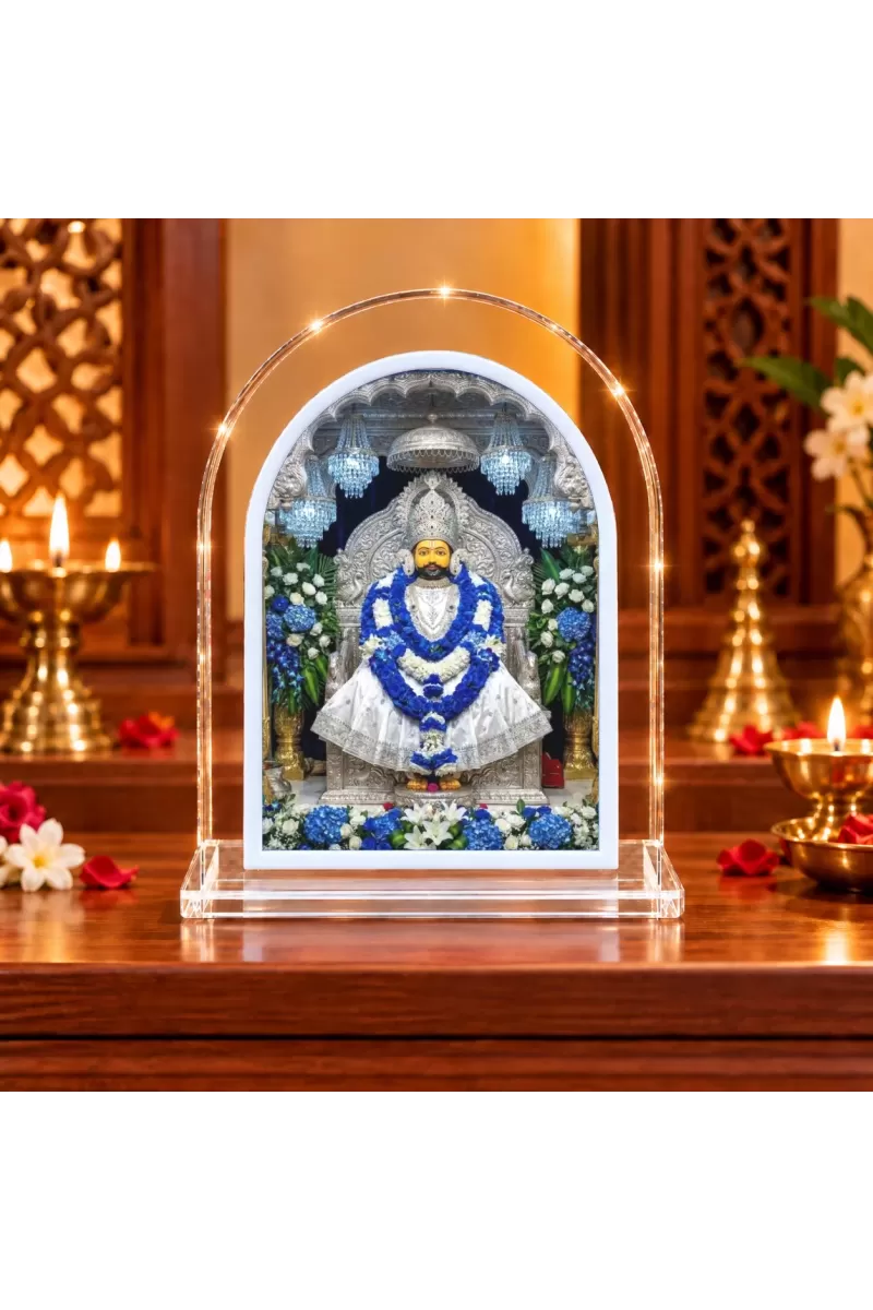 Khatu Shyam L Shape Acrylic Showpiece 3 X 3.5 Inch For Home, Office And Car (F176530)