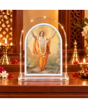 Shree Chaitannya L Shape Acrylic Showpiece 3 X 3.5 Inch For Home, Office And Car (F176531)