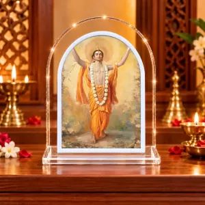 Shree Chaitannya L Shape Acrylic Showpiece 3 X 3.5 Inch For Home, Office And Car (F176531)