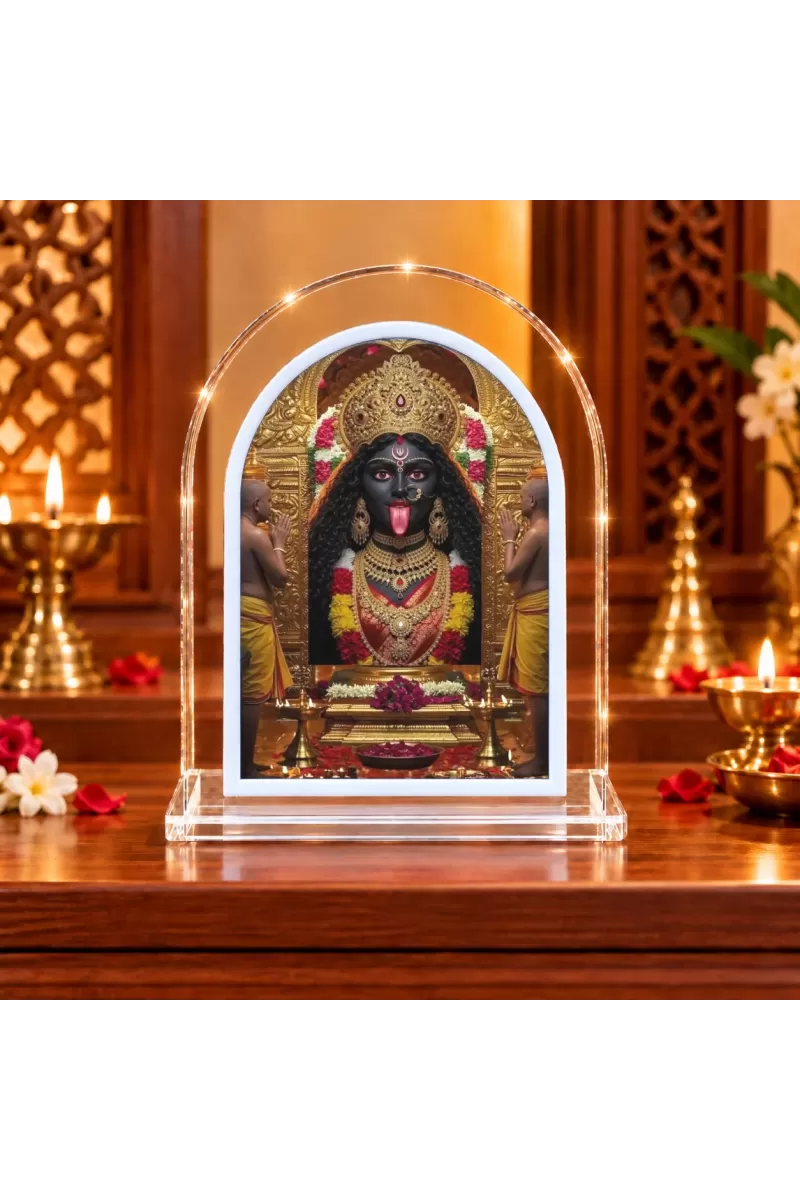 Goddess Kali L Shape Acrylic Showpiece 3 X 3.5 Inch For Home, Office And Car (F176532)