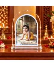 Lord Krishna L Shape Acrylic Showpiece 3 X 3.5 Inch For Home, Office And Car (F176535)