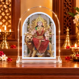 Durga Maa L Shape Acrylic Showpiece 3 X 3.5 Inch For Home, Office And Car (F176537) Durga Maa L Shape Acrylic Showpiece 3 X 3.5 Inch For Home, Office And Car (F176537)