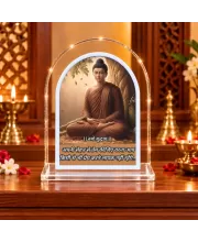 Buddha L Shape Acrylic Showpiece 3 X 3.5 Inch For Home, Office And Car (F176539)