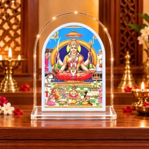 Santoshi Maa L Shape Acrylic Showpiece 3 X 3.5 Inch For Home, Office And Car (F176544) Santoshi Maa L Shape Acrylic Showpiece 3 X 3.5 Inch For Home, Office And Car (F176544)