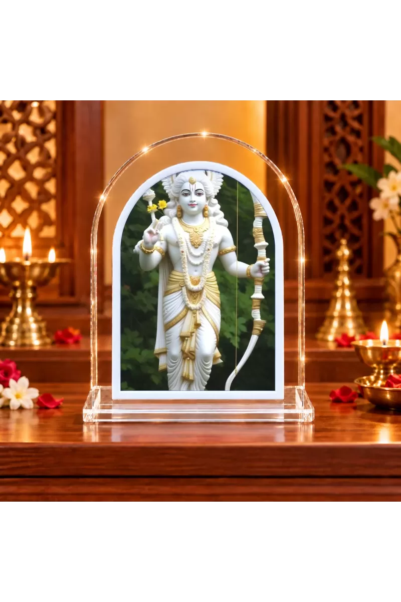 Lord Rama L Shape Acrylic Showpiece 3 X 3.5 Inch For Home, Office And Car (F176545)