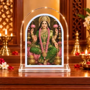 Goddess Lakshmi L Shape Acrylic Showpiece 3 X 3.5 Inch For Home, Office And Car (F176546)
