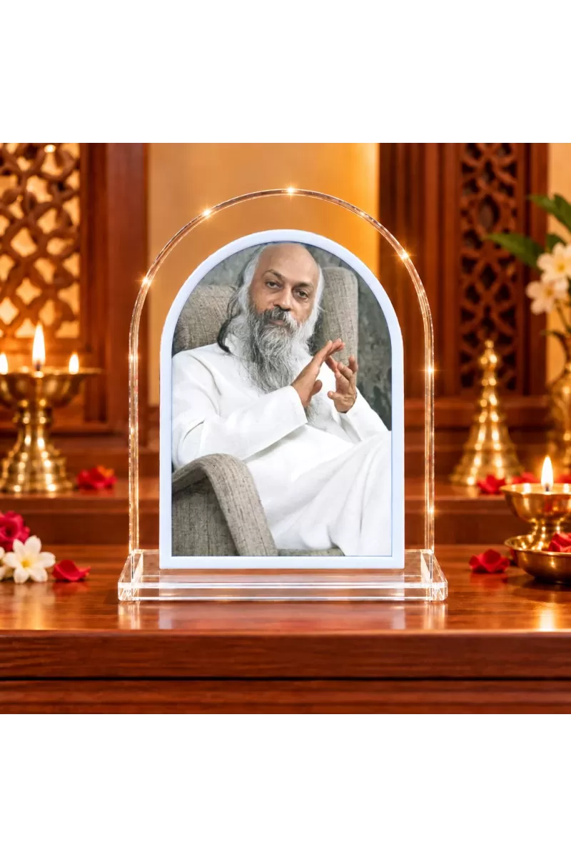 Osho L Shape Acrylic Showpiece 3 X 3.5 Inch For Home, Office And Car (F176548)