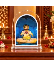 Hanuman L Shape Acrylic Showpiece 3 X 3.5 Inch For Home, Office And Car (F176549)