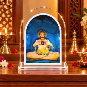 Hanuman L Shape Acrylic Showpiece 3 X 3.5 Inch For Home, Office And Car (F176549)