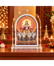 Lord Surya L Shape Acrylic Showpiece 3 X 3.5 Inch For Home, Office And Car (F176550)