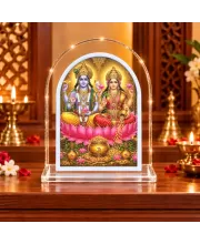 Lakshmi Narayana L Shape Acrylic Showpiece 3 X 3.5 Inch For Home, Office And Car (F176551)