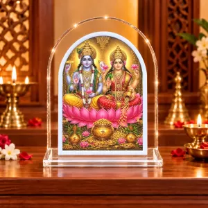 Lakshmi Narayana L Shape Acrylic Showpiece 3 X 3.5 Inch For Home, Office And Car (F176551) Lakshmi Narayana L Shape Acrylic Showpiece 3 X 3.5 Inch For Home, Office And Car (F176551)