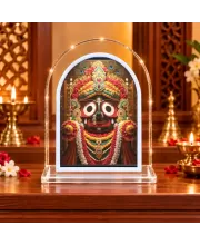 Lord Jagannath L Shape Acrylic Showpiece 3 X 3.5 Inch For Home, Office And Car (F176552)