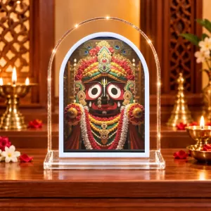 Lord Jagannath L Shape Acrylic Showpiece 3 X 3.5 Inch For Home, Office And Car (F176552) Lord Jagannath L Shape Acrylic Showpiece 3 X 3.5 Inch For Home, Office And Car (F176552)