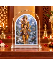Lord Ganesha L Shape Acrylic Showpiece 3 X 3.5 Inch For Home, Office And Car (F176554)