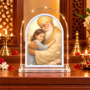 Guru Nanak Ji L Shape Acrylic Showpiece 3 X 3.5 Inch For Home, Office And Car (F176556) Guru Nanak Ji L Shape Acrylic Showpiece 3 X 3.5 Inch For Home, Office And Car (F176556)