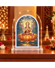 Goddess Lakshmi L Shape Acrylic Showpiece 3 X 3.5 Inch For Home, Office And Car (F176557)