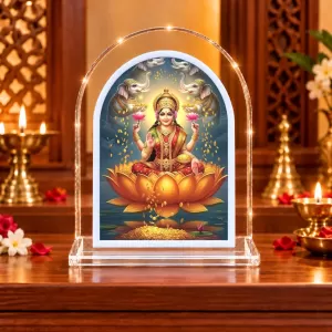 Goddess Lakshmi L Shape Acrylic Showpiece 3 X 3.5 Inch For Home, Office And Car (F176557) Goddess Lakshmi L Shape Acrylic Showpiece 3 X 3.5 Inch For Home, Office And Car (F176557)