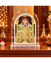 Lord Venkateswara L Shape Acrylic Showpiece 3 X 3.5 Inch For Home, Office And Car (F176558)