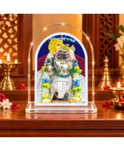 Lord Krishna L Shape Acrylic Showpiece 3 X 3.5 Inch For Home, Office And Car (F176563)