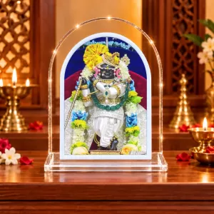 Lord Krishna L Shape Acrylic Showpiece 3 X 3.5 Inch For Home, Office And Car (F176563)