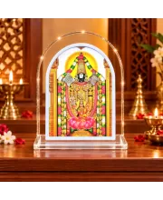 Lord Tirupati L Shape Acrylic Showpiece 3 X 3.5 Inch For Home, Office And Car (F176564)