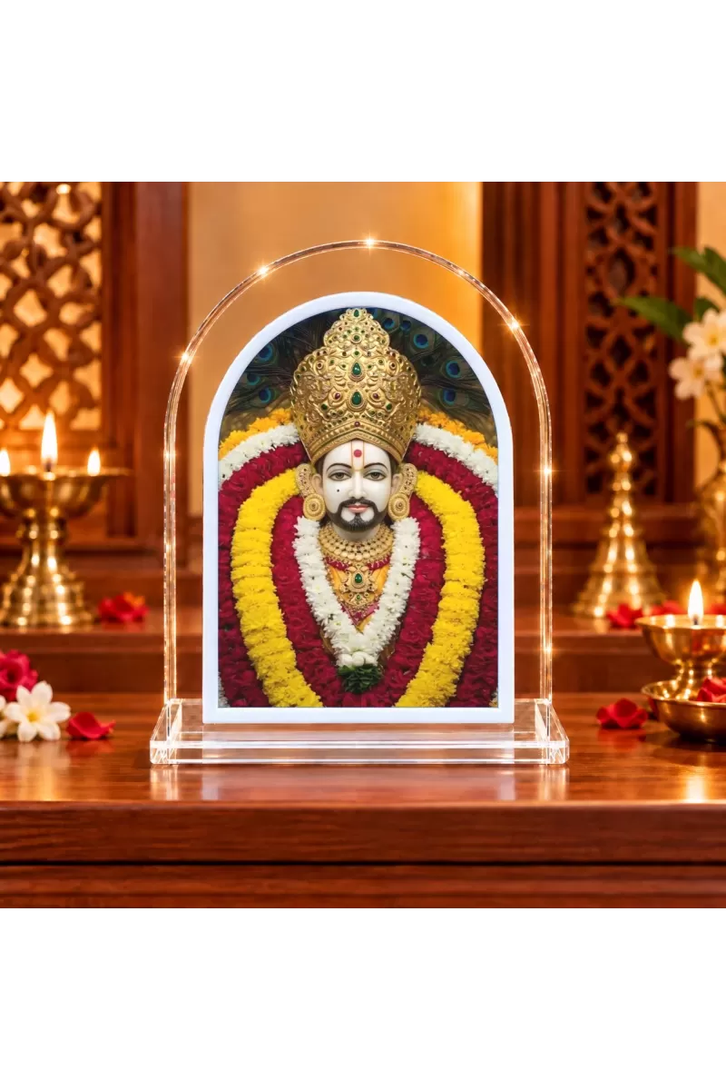 Khatu Shyam L Shape Acrylic Showpiece 3 X 3.5 Inch For Home, Office And Car (F176565)