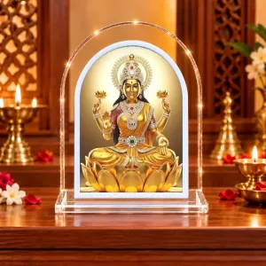 Goddess Lakshmi L Shape Acrylic Showpiece 3 X 3.5 Inch For Home, Office And Car (F176566) Goddess Lakshmi L Shape Acrylic Showpiece 3 X 3.5 Inch For Home, Office And Car (F176566)