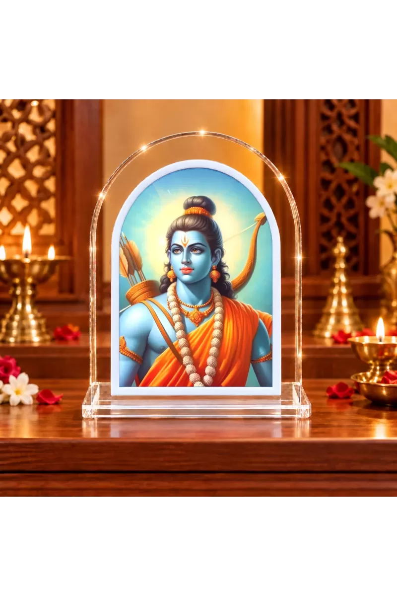 Lord Rama L Shape Acrylic Showpiece 3 X 3.5 Inch For Home, Office And Car (F176567)