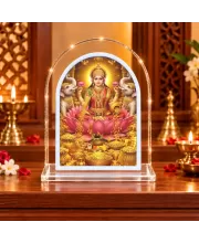 Goddess Lakshmi L Shape Acrylic Showpiece 3 X 3.5 Inch For Home, Office And Car (F176568)