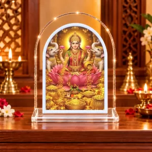 Goddess Lakshmi L Shape Acrylic Showpiece 3 X 3.5 Inch For Home, Office And Car (F176568)