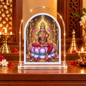 Maha Lakshmi L Shape Acrylic Showpiece 3 X 3.5 Inch For Home, Office And Car (F176571) Maha Lakshmi L Shape Acrylic Showpiece 3 X 3.5 Inch For Home, Office And Car (F176571)
