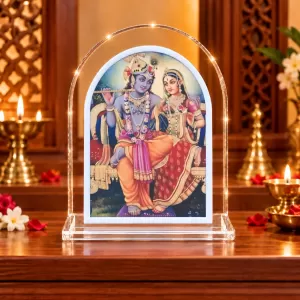 Radha Krishna L Shape Acrylic Showpiece 3 X 3.5 Inch For Home, Office And Car (F176575) Radha Krishna L Shape Acrylic Showpiece 3 X 3.5 Inch For Home, Office And Car (F176575)