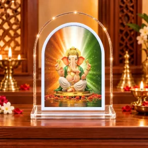Lord Ganesha L Shape Acrylic Showpiece 3 X 3.5 Inch For Home, Office And Car (F176579) Lord Ganesha L Shape Acrylic Showpiece 3 X 3.5 Inch For Home, Office And Car (F176579)