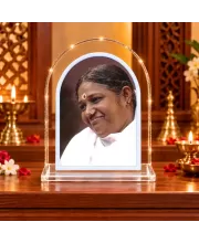 Mata Amritanandamayi L Shape Acrylic Showpiece 3 X 3.5 Inch For Home, Office And Car (F176580)